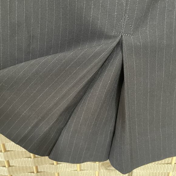 Banana Republic Pinstripe Pencil Skirt Size 6 Navy Back Kick Pleat Lined NEW - Picture 5 of 11